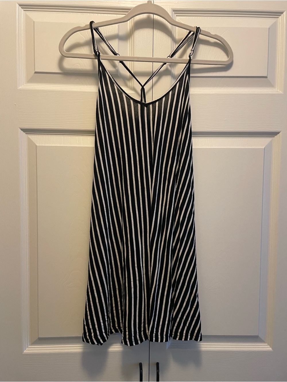 Rip Curl Black and White Striped Top